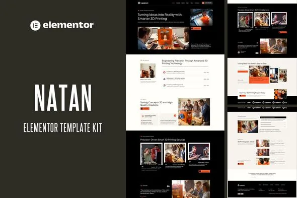 natan 3d printing services elementor template kit 1