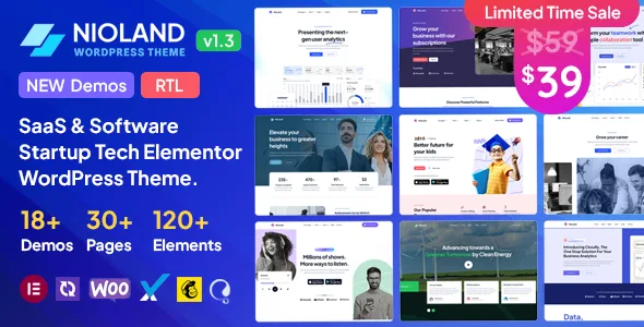 nioland saas software startup tech wordpress theme 1