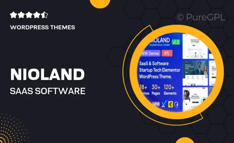 nioland saas software startup tech wordpress theme