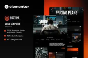 Noctune – Music Composer Elementor Template Kit