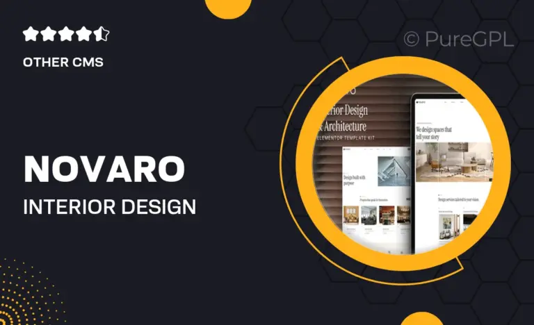 novaro interior design architecture elementor template kit