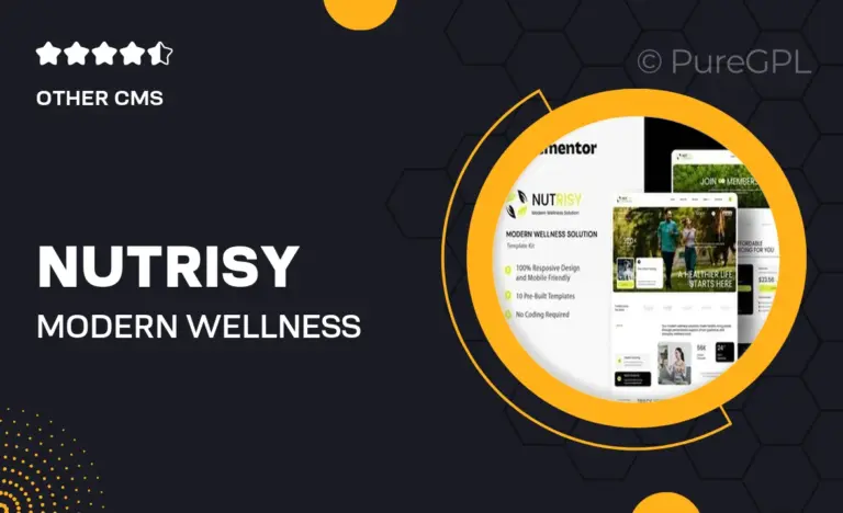 nutrisy modern wellness solution elementor template kit