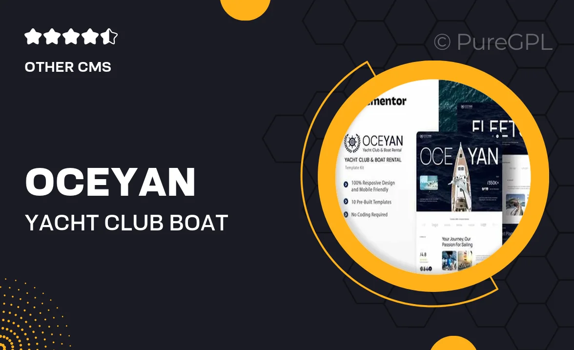 Oceyan – Yacht Club & Boat Rental Elementor Template Kit