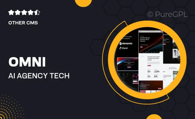 omni ai agency tech company elementor template kit