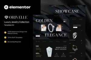 Orivelle – Luxury Jewelry Collection Elementor Template Kit