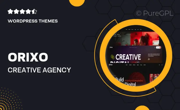 orixo creative agency portfolio wordpress theme