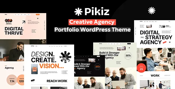 pikiz creative agency portfolio wordpress theme 1