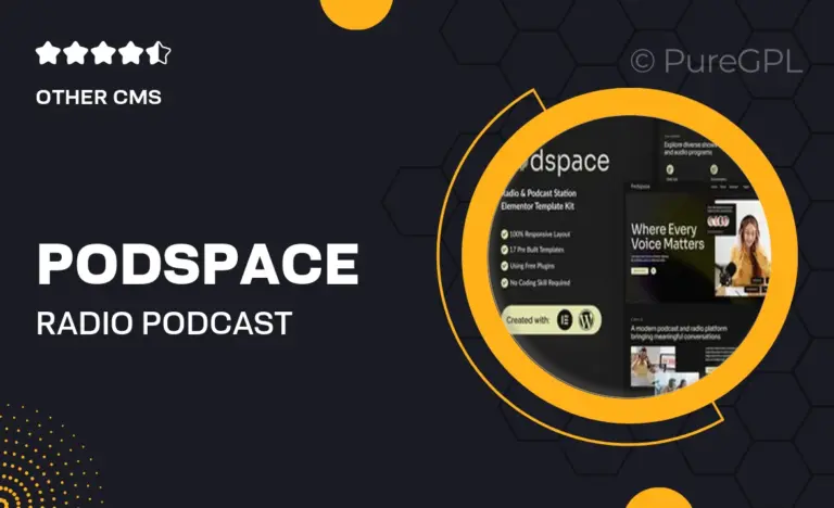 podspace radio podcast station template kit