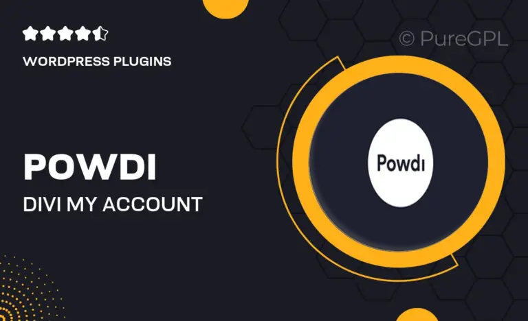 powdi divi my account page