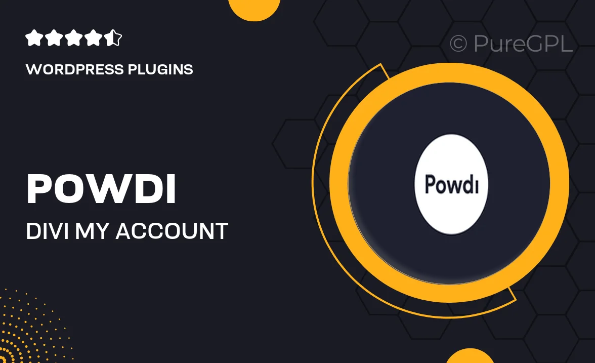 Powdi | Divi My Account Page