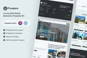 Prospera – Luxury Real Estate Elementor Template Kit