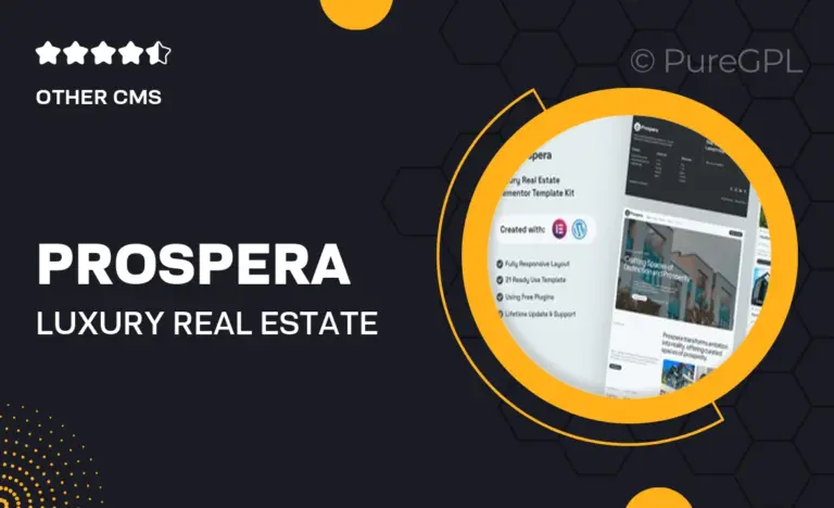 prospera luxury real estate elementor template kit