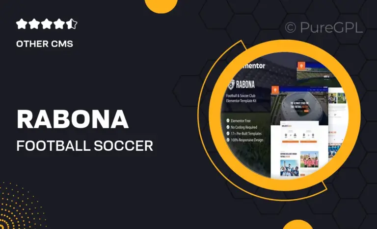 rabona football soccer club elementor template kit