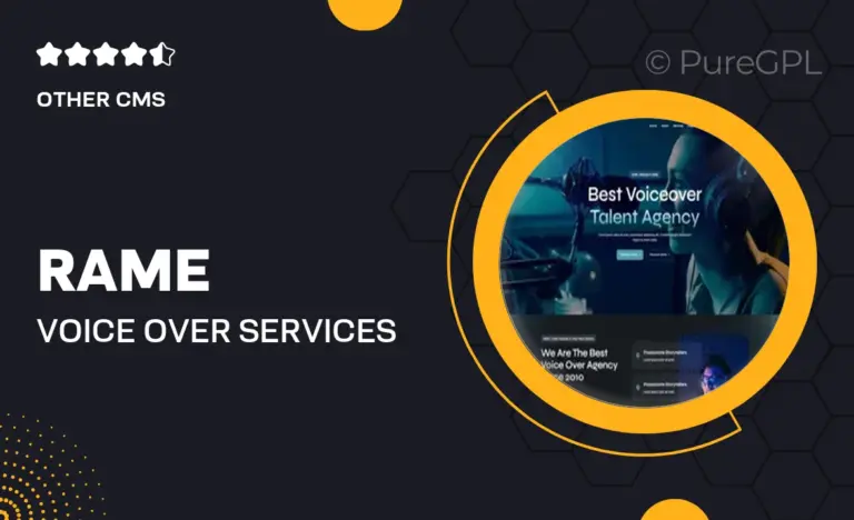 rame voice over services elementor pro template kit