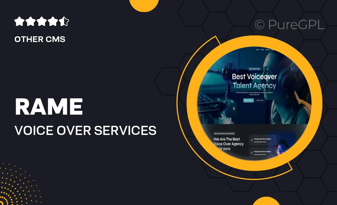 Rame – Voice Over Services Elementor Pro Template Kit