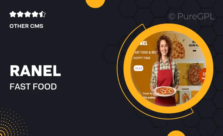 ranel fast food restaurant shopify 2 0 theme