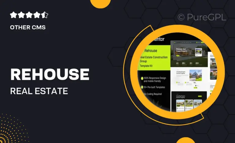 rehouse real estate construction group elementor template kit