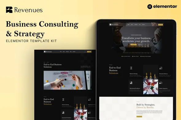 revenues business consulting strategy elementor template kit 1