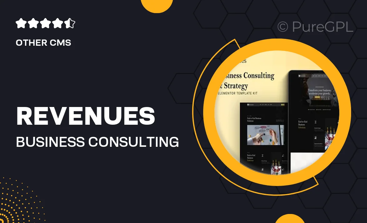 Revenues – Business Consulting & Strategy Elementor Template Kit