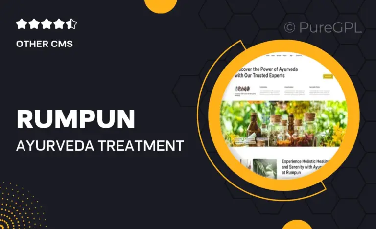 rumpun ayurveda treatment elementor pro template kit
