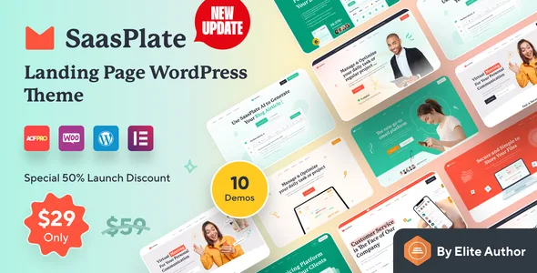 saasplate landing page wordpress theme 1