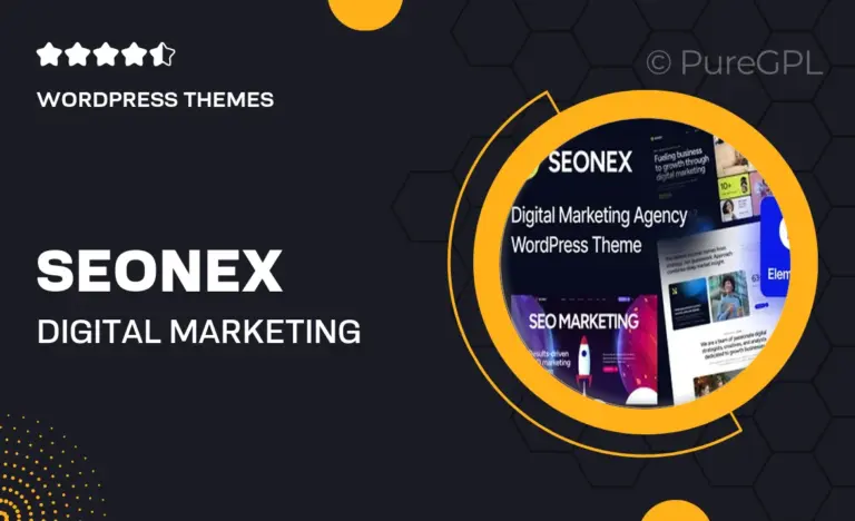 seonex digital marketing agency wordpress theme