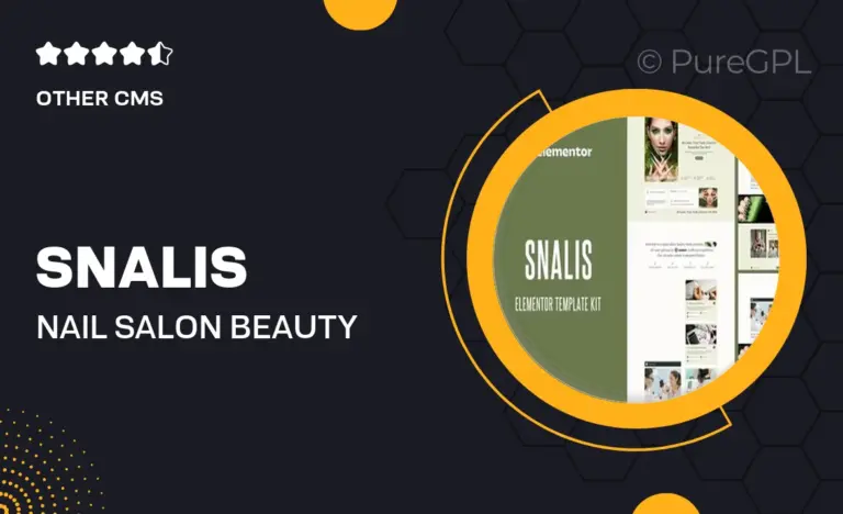 snalis nail salon beauty care elementor template kit