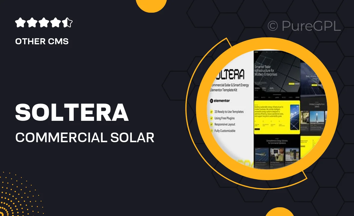 Soltera – Commercial Solar & Smart Energy Elementor Template Kit
