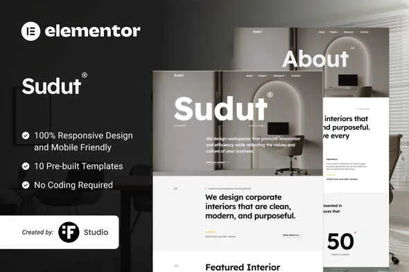 sudut corporate interior design elementor kit 1