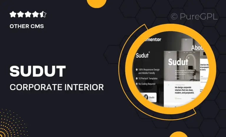 sudut corporate interior design elementor kit
