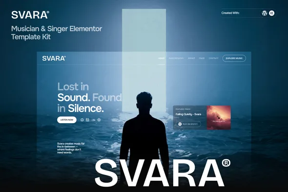 svara musician singer elementor template kit 1
