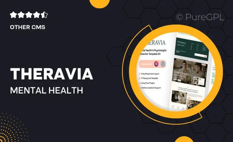 theravia mental health psychologist elementor template kit