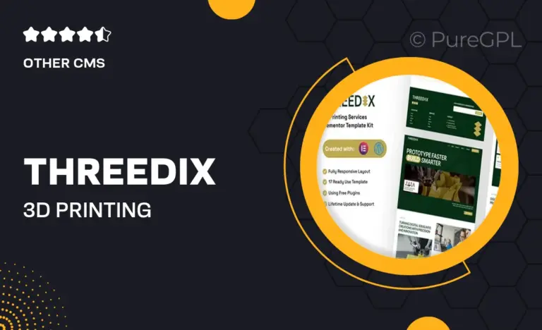 threedix 3d printing services elementor template kit