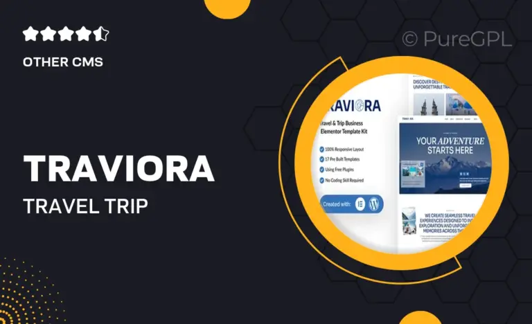 traviora travel trip business elementor template kit