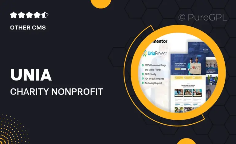 unia charity nonprofit elementor pro template kit