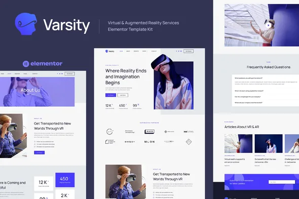 varsity virtual augmented reality services elementor template kit 1