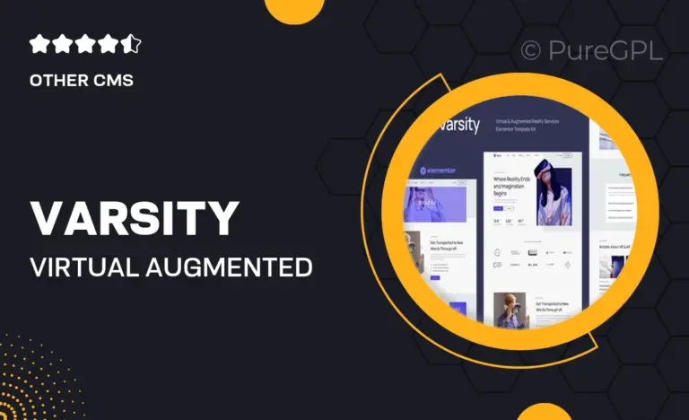varsity virtual augmented reality services elementor template kit