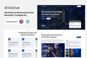 Voltive – Electrician & Electrical Services Elementor Template Kit