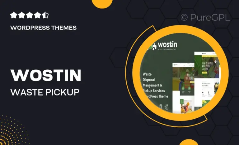 wostin waste pickup services wordpress theme