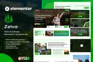 Zelva – Nature Cottage Elementor Template Kit