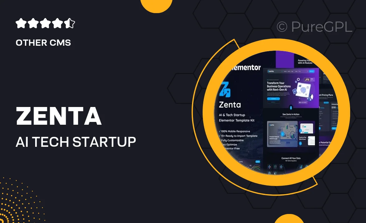Zenta – AI & Tech Startup Elementor Template Kit