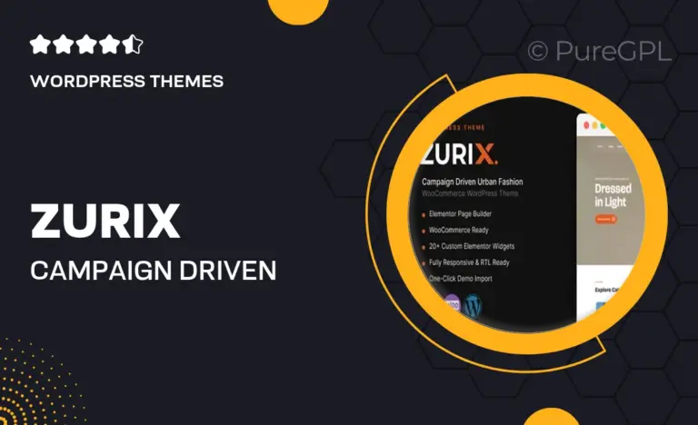 zurix campaign driven urban fashion woocommerce theme