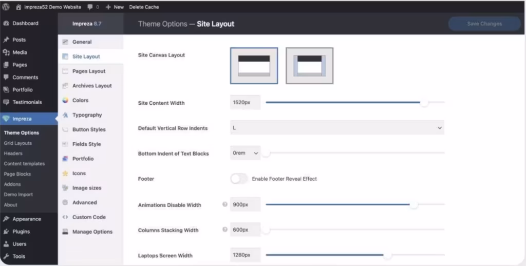 Impreza Theme Review 2026: Is It Worth Buying? 1 the Visual drag-and-drop page builder interface in Impreza — the strongest first-hand evidence this page can carry.