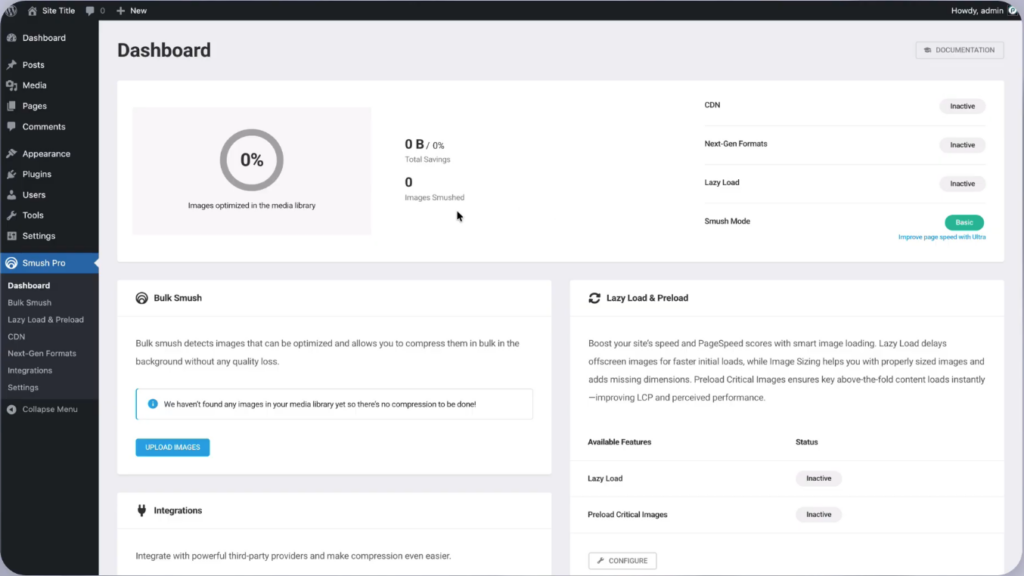 Smush Pro Review 2026: Is It the Best WordPress Image Optimizer? 1 Screenshot of the Image compression (lossy and lossless) interface in Smush Pro