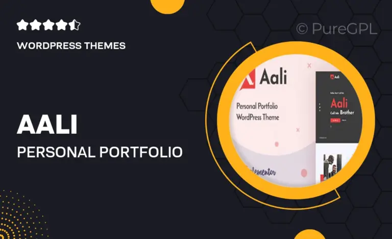 aali personal portfolio wordpress theme
