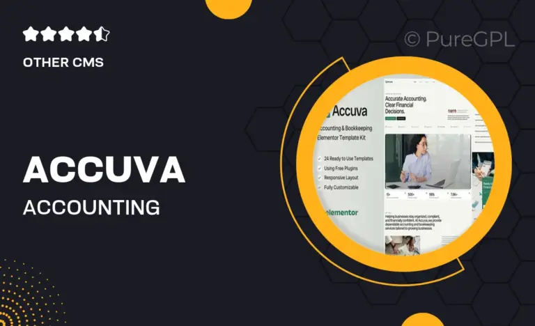 accuva accounting bookkeeping service elementor template kit