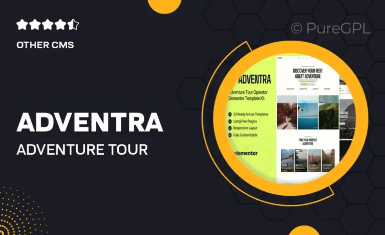 adventra adventure tour operator elementor template kit