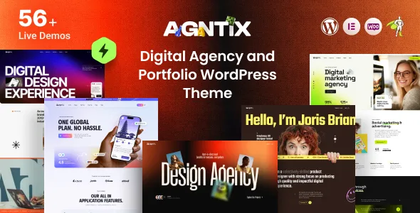 agntix digital agency creative portfolio wordpress theme 1