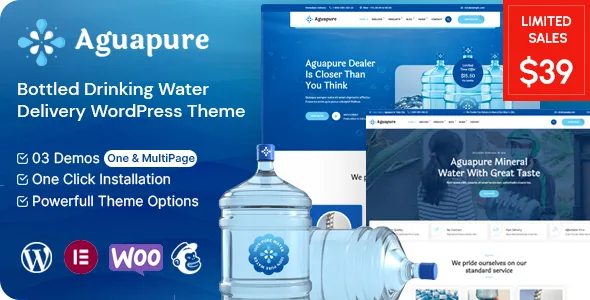 aguapure drinking water company wordpress theme 1