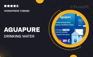 Aguapure – Drinking Water Company WordPress Theme
